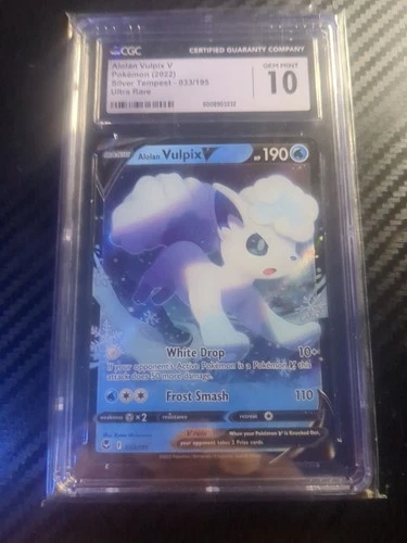 Alolan Vulpix V 022/068 - CGC Gem Mint 10 - Incandescent Arcana - Pokemon TCG