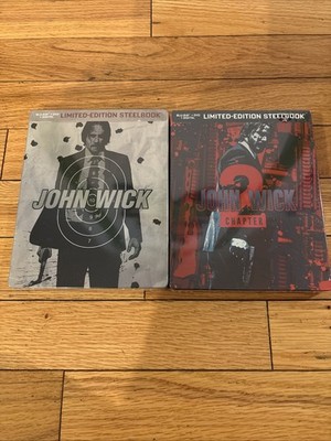 John Wick & John Wick Chapter 2 Limited Edition Steelbook Blu Ray / Dvd