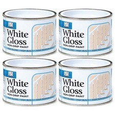 Non-Drip White Gloss Paint 180ml x4
