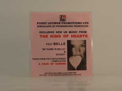 THE KING OF HEARTS FT BELLE MY NAME IS BELLE (E30) 2 Track Promo CD Single along