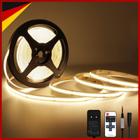 Cob Led Streifen 2700K Warmweiß 5M Dimmbar 24V 480 Leds/M Mit Fernbedienung Diy