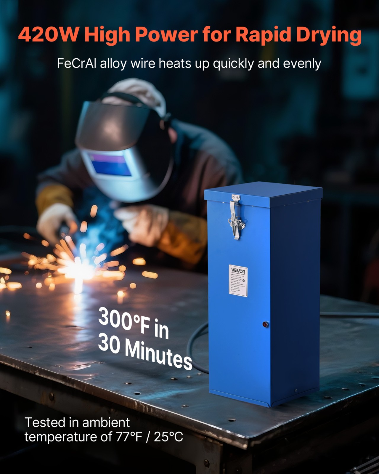 VEVOR Welding Rod Oven 50LBS Capacity 420W Drying Oven for 18-inch Electrodes