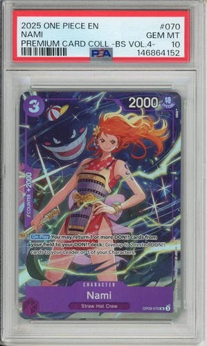 One Piece Graded: Nami OP09-070 Premium Card Collection Vol.4 (2025) PSA 10