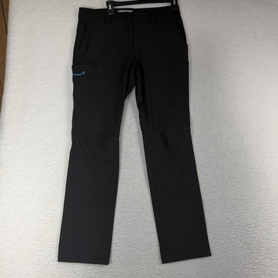 Luly Yang Cargo Pants Amazon Uniform Womens M 8-10 Black Workwear Stretch AWP01