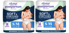 Ropa interior para incontinencia siempre discreta - Máxima - S/M - 14ct 2pk