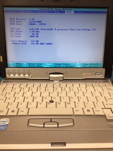 Vintage Fujitsu LifeBook P1510D Tablet PC Pentium M 1.20GHz 512MB RAM 30GB HDD - Picture 2 of 13