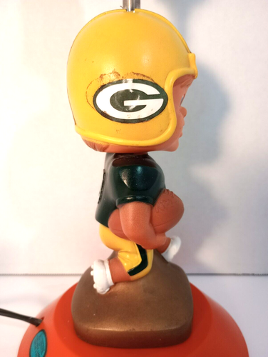 GREEN BAY PACKERS BOBBLEHEAD DESKTOP LAMP Homemade Condition Issues Read B4 Buy - Picture 9 of 24