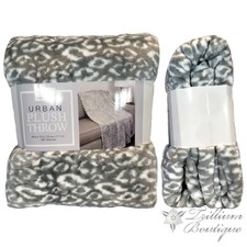 Throw Blanket Life Comfort Urban Plush Purple Blue Gray Flower