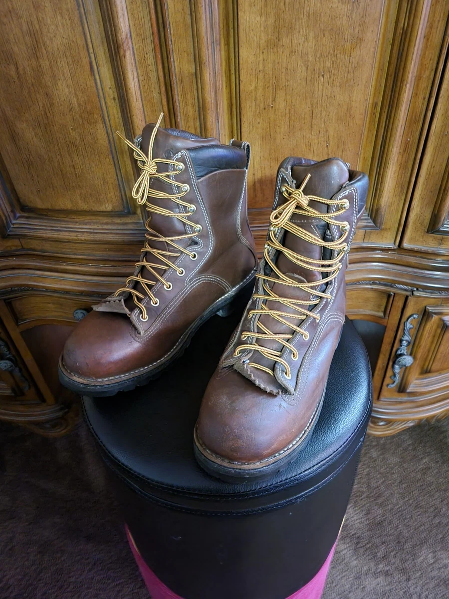 Vintage Danner Quarry Safety Toe Leather Logging Boots 9.5M