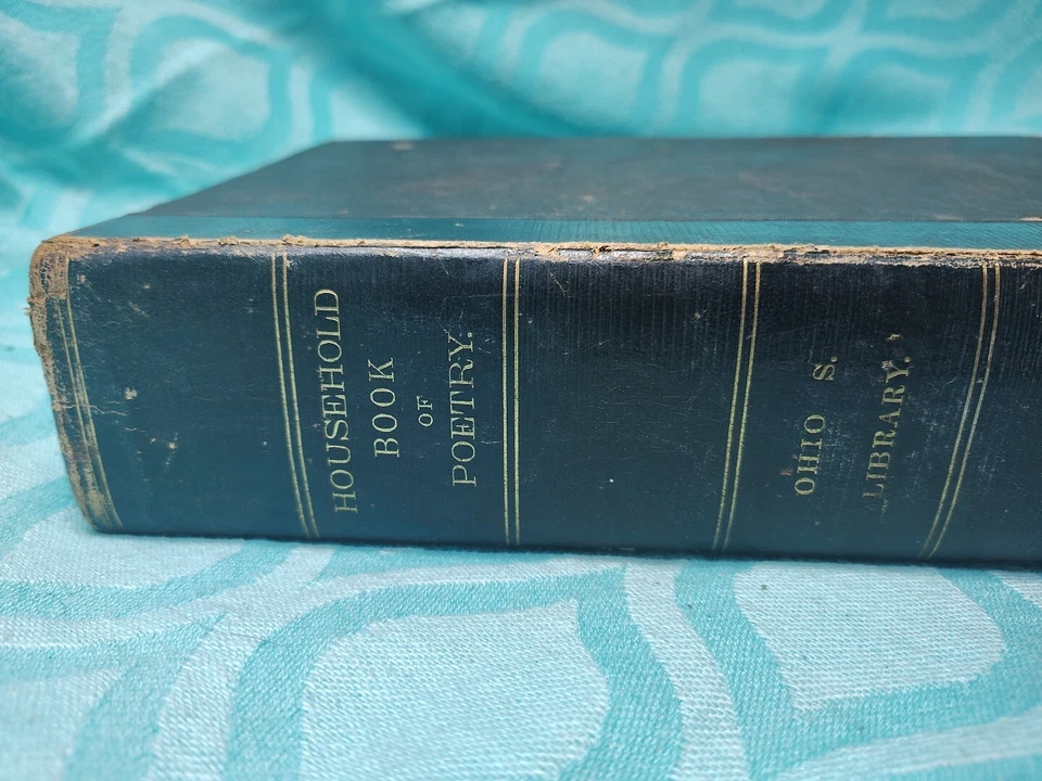 Antique 1859 The Household Book of Poetry By Charles A Dana 4th Ed. Ohio Library - Image 2 of 4