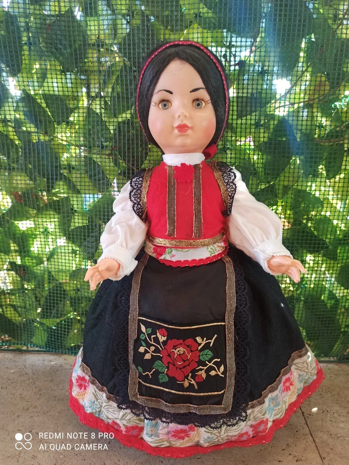 Bambola in celluloide"MQ" MarcoQuerzola,h45cm anni 60 sta solo a piedi proposte - Immagine 4 di 4