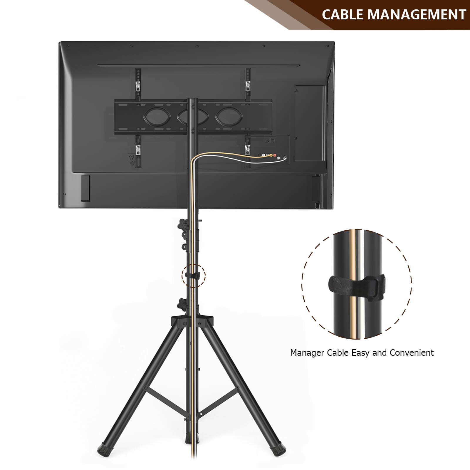 Universal Portable Tripod TV Stand with Swivel & Tilt Mount for 32"75