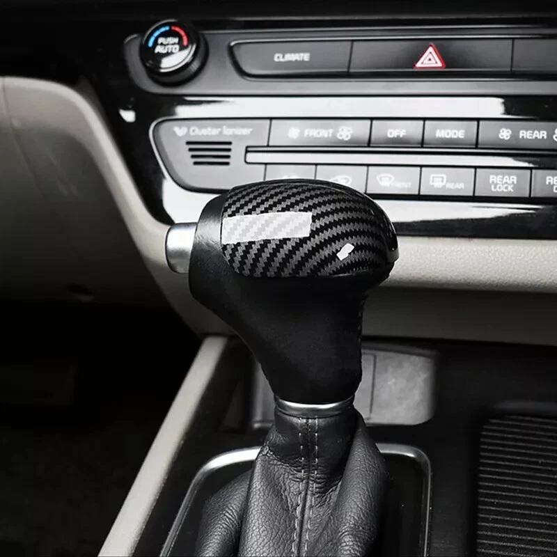 Cubierta de palanca de cambios ABS negro carbono para Kia Sedona 2014-2018 Foto 4 de 4