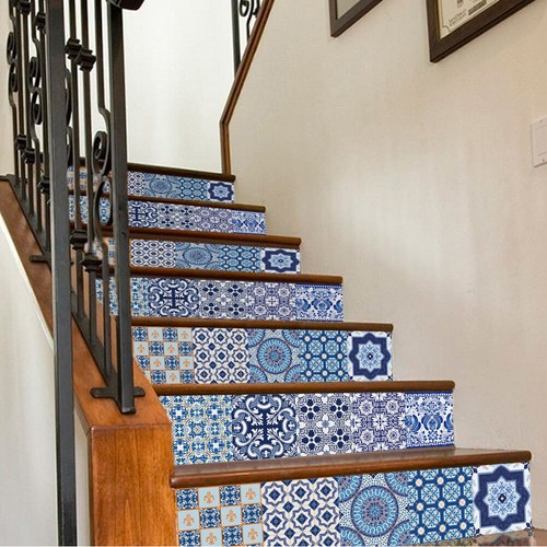 6Pcs 3D Stair Risers Decals Wall Tile Stickers Mural Wallpaper Vinyl DIY Decor - Picture 44 of 47