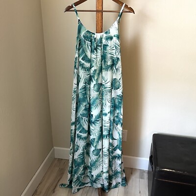 Aura Maxi Dress Palm Print Resort Beach Summer Lined XS | eBay Aura Maxi Dress Palm Print Resort Beach Summer Lined XS | eBay