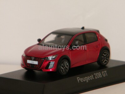 Modèle Réduit Norev Peugeot 208 GT 2024 - Échelle 1/43, Couleur Rouge Elixir
