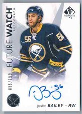 2016-17 SP AUTHENTIC FUTURE WATCH JUSTIN BAILEY ROOKIE AUTO 056/999 BUFFALO
