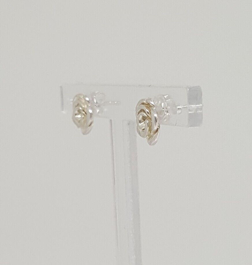 Gorgeous Sparking Solid Rose Design Stud Earrings… - image 14