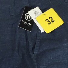 NWT Hang Ten Men's Lightweight 4 Way Stretch Quick Dry Shorts Blue Size 32 NWT