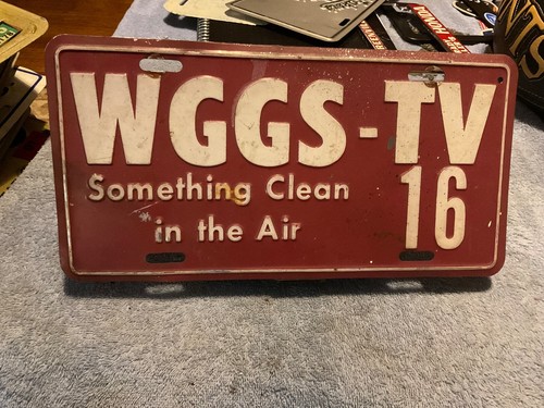Metal License Plate Greenville SC WGGS TV 16 Something Clean In The Air