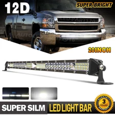 20" Led Light Bar Spot Flood Comobo Beam for Chevy Silverado/GMC 1500 2500 3500