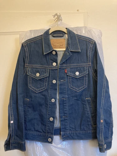 RARE EXCLUSIVE PREMIUM STRETCH DENIM LEVIS TRUCKER JACKET UNAVAILABLE ANYWHERE S image 2
