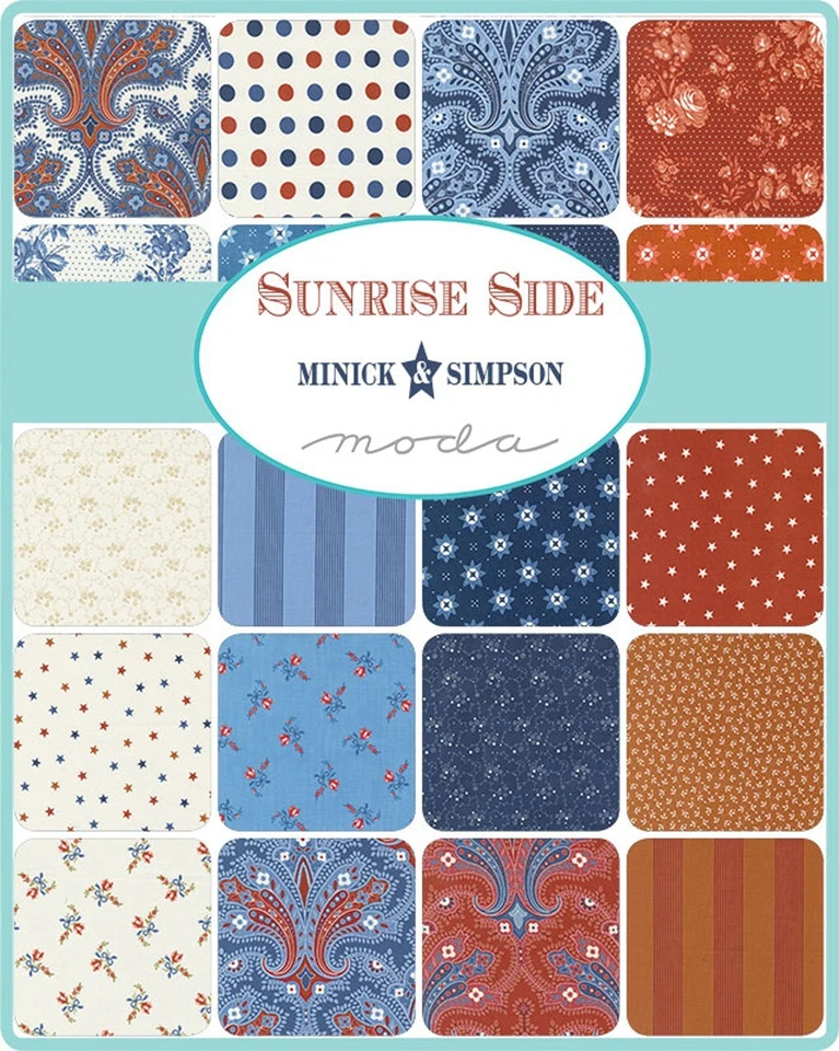 Charm Pack "Sunrise Side"  traditionell Patchwork Stoff Moda, 42 Scraps à 12,7cm - Bild 2 von 3