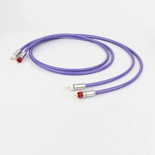Par de cables de interconexión de audio enchapados en oro de 24K OCC de alta gama - Imagen 1 de 6
