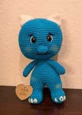 Amigurumi Little Monster Crochet Handmade Stuffed Toy Doll Yarn USA 11"