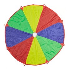 Relaxdays Paracadute Ludico Arcobaleno, Telo Giocattolo per Bambini Ø 2 m, Gioco