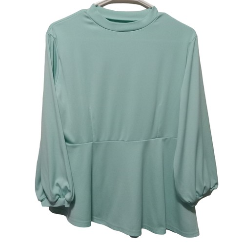 2 Pcs set women green 2XL casual elastic waist skirt sets - Bild 4 von 5