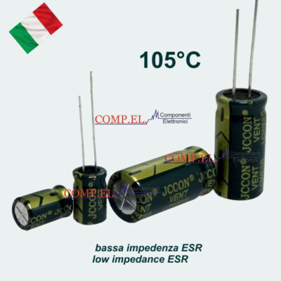 12 Condensatori Elettrolitici Nichicon 390uF 35V 105°C - Basso ESR, Alta Qualità Per Riparazioni