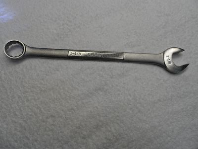 Craftsman SAE Satin Combination Wrench, 12pt, USA NOS, 1-1/8'' - Part # 44707