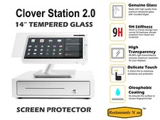 14” Tempered Glass Screen Protector for Clover Station Pro 2.0