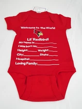 Infant Red Illinois State Redbirds Welcome to the World Bodysuit Size Newborn