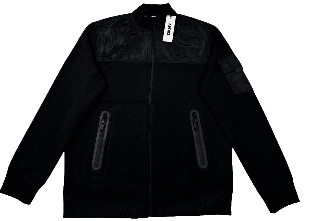 DKNY 黑色外套、夹克、背心男士