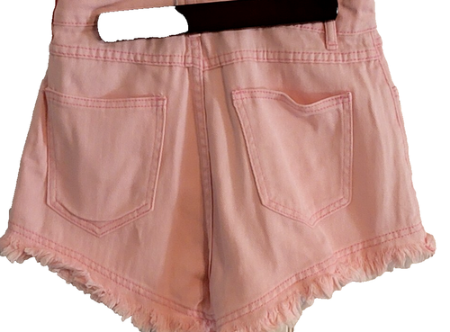 NWOT Shein Women's Pink Denim Shorts Size M (6) - Picture 7 of 9