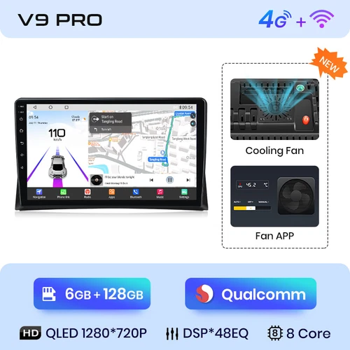 Radio de coche 128 GB Android 13 para VW T5 Multivan GPS Navi Apple Carplay NAVI DAB+FM - Imagen 3 de 14