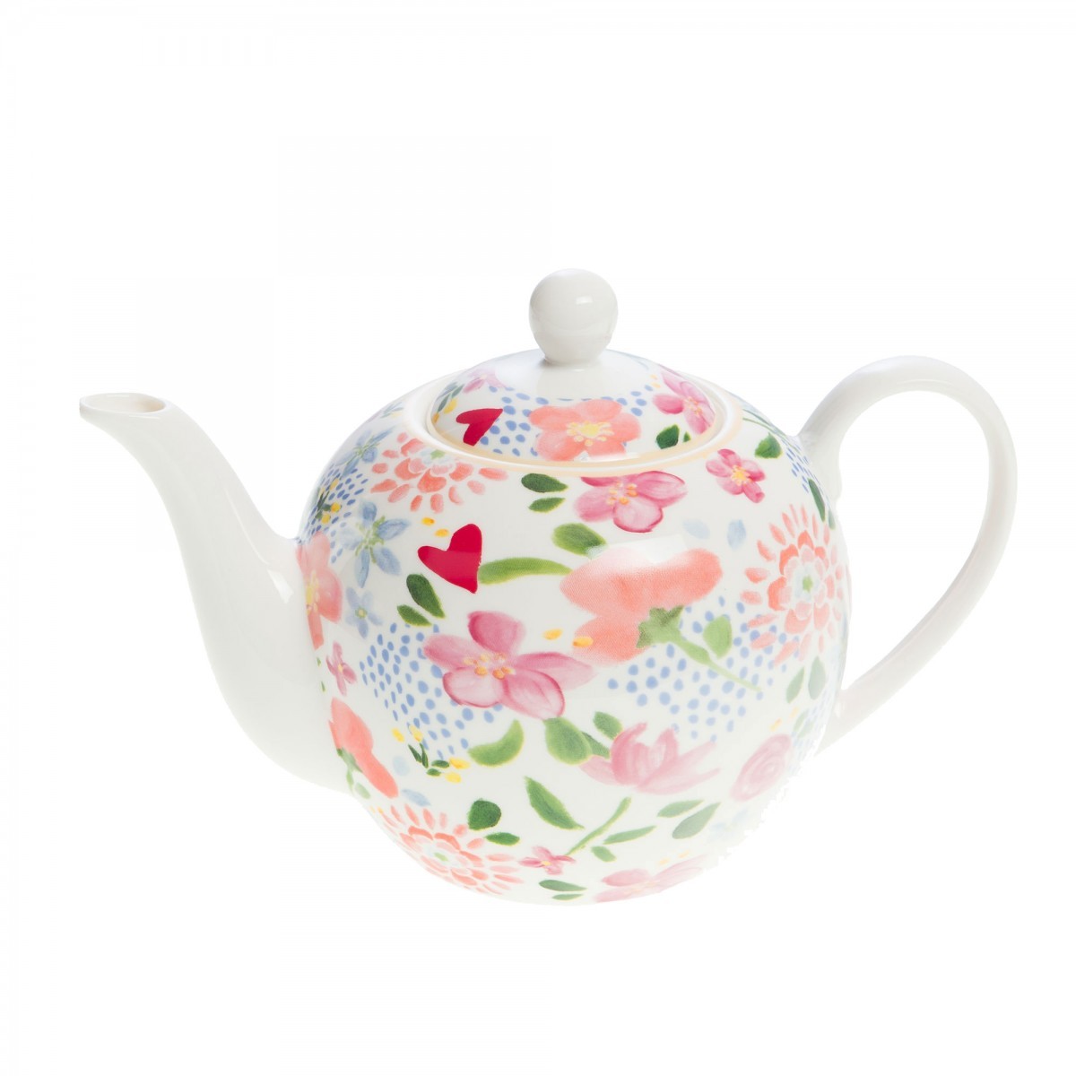 Théière en porcelaine Thaïs blanche de 1,2L avec filtre amovible