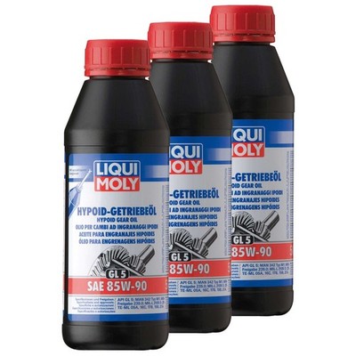 Getriebeöl LIQUI MOLY Hypoid (GL5) SAE 85W-90 3 X 500 ml für KIA Toyota Mazda VW