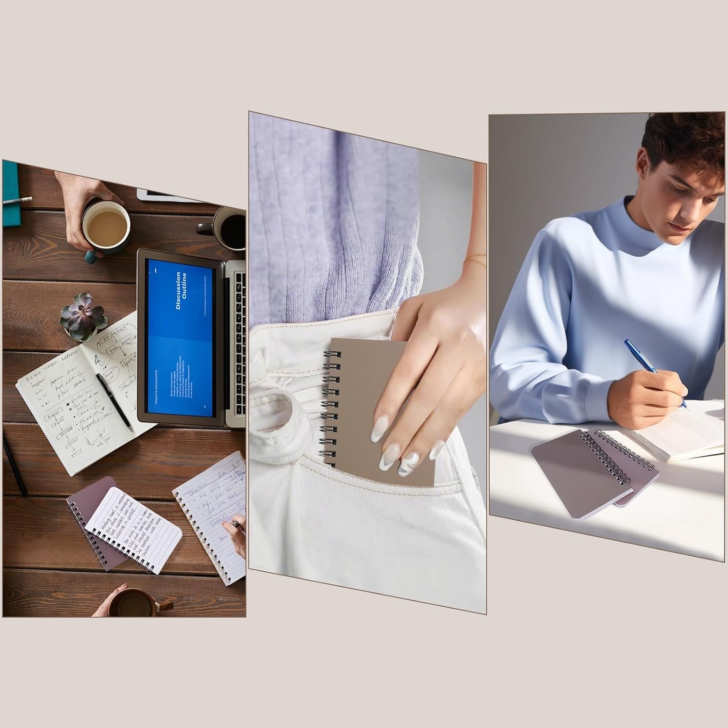 6 Pack Spiral Notebook Small Pocket Notebook 3x5 Spiral Notepads With Lined 