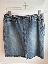 Gap Denim Blue Washed Skirt with Pocket Detailing