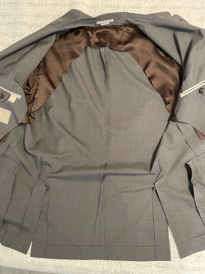 Brunello Cucinelli Wool Deconstructed Blazer Jacket IT•54 US•44R *READ Descipt. - Image 3 of 4