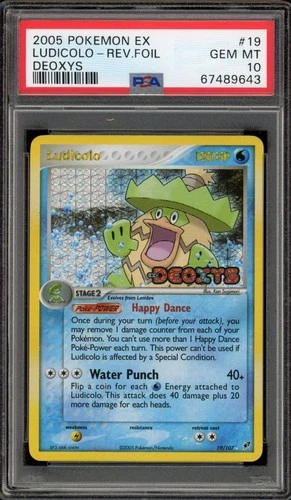 Pokemon Ludicolo EX Deoxys Reverse Holo Rare #19 PSA 10 Gem Mint