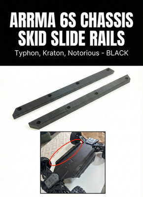 Chassis Skid Gleitschienen für Arrma Typhon, Kraton, Notorious 6s (schwarz)