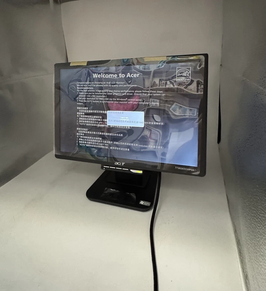 Acer AL1716W 17” Widescreen TFT LCD Black Monitor 1440x900 Open Box - Image 4 of 4