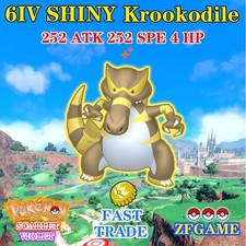   POKEMON 6IV SHINY Krookodile  EVS   SCARLET and VIOLET  Online delivery  ENG