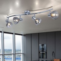 Deckenleuchte Deckenlampe Wohnzimmerleuchte 4 Flammig Spots Beweglich L 70 Cm