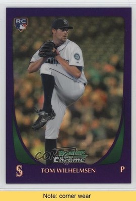 2011 Bowman Draft Retail Purple Refractor Tom Wilhelmsen #97 Rookie RC READ 0x1