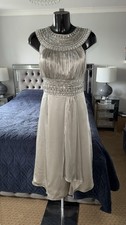 Monsoon Embellished Satin Dress size 10